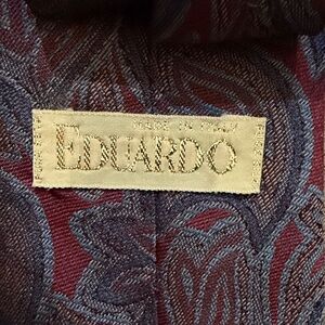 Burgundy and Navy Paisley Silk Tie